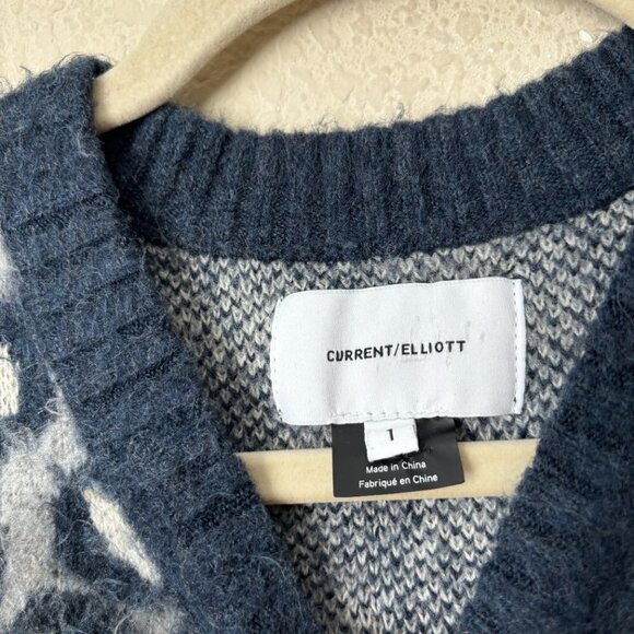 Current/Elliott Soft Oversized The Cali Leopard Print Oversized Sweater - Picture 2 of 9